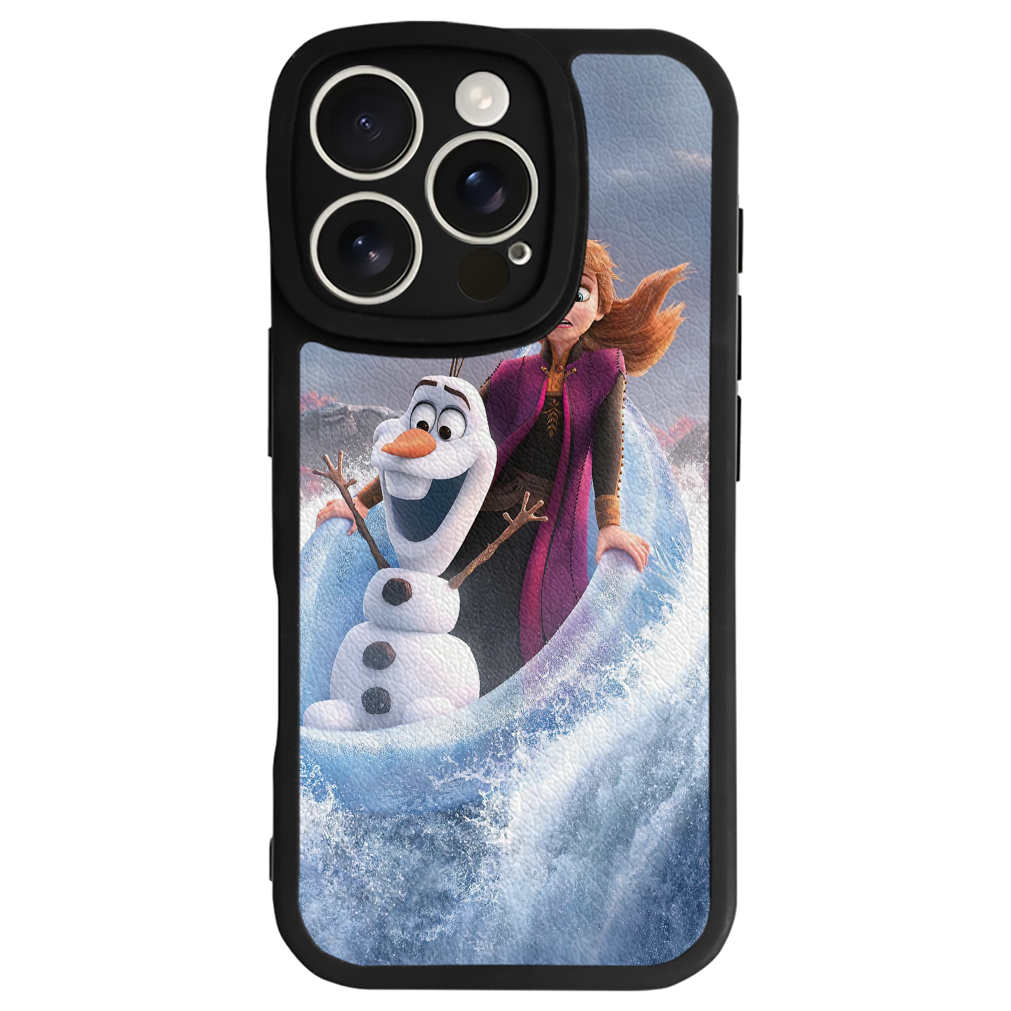 （画像用） アナと雪の女王 アンナ エルサ Frozen Anna Elsa 【iPhone 16シリーズ対応】シリコンスマホケース（レザー調） 材質：シリコン